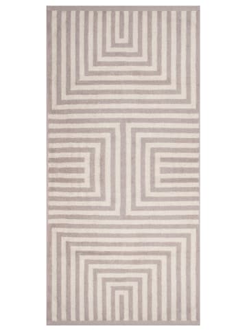 Ross 2 X Handtuch 2 X Duschtuch im Set Grafik in Grau / beige