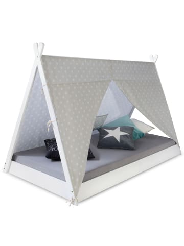 Homestyle4u Kinderbett TIPI 90x200 in Weiß