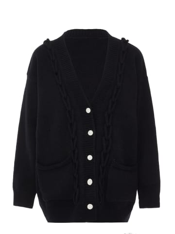caissa Damen Strickjacke in Schwarz