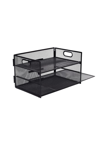 relaxdays Dokumentenablage in Schwarz - (B)32,5 x (H)20,5 x (T)23,5 cm