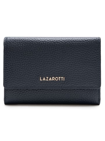 Lazarotti Bologna Leather Geldbörse Leder 14 cm in navy