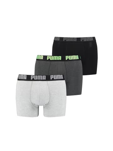 Puma Boxershorts PUMA CAT BOXER 3P in Black / Green / Grey