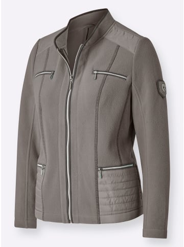 WITT WEIDEN Fleece-Jacke in steingrau-meliert