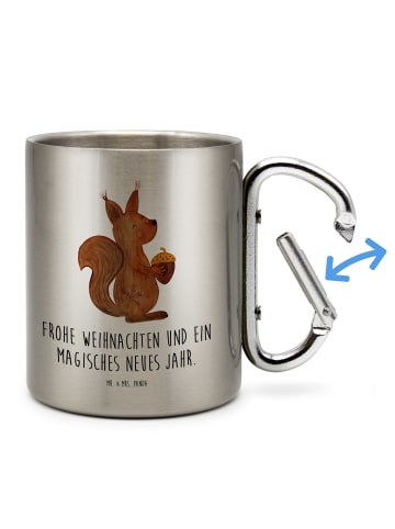 Mr. & Mrs. Panda Trinkbecher Edelstahl Eichhörnchen Weihnachtsze... in Silber