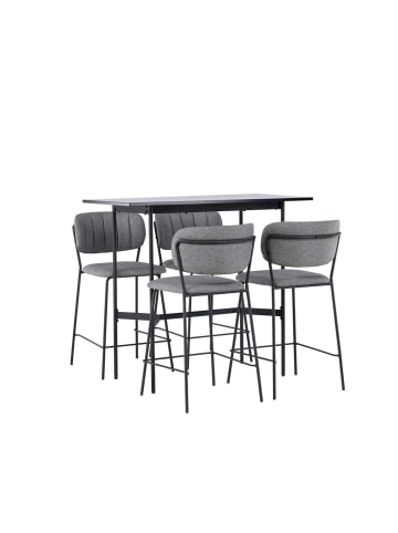 ebuy24 Barmöbelset Rax 4 (5-teilig) Schwarz 60 x 120 cm