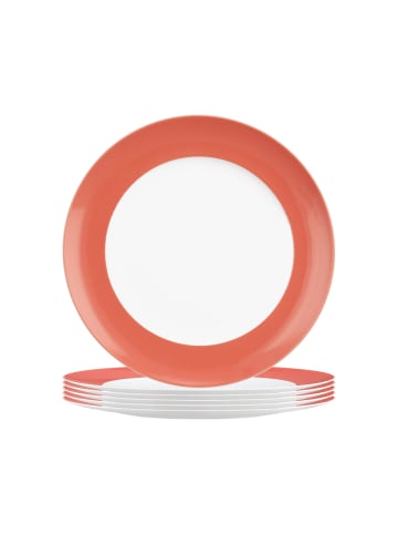 Seltmann Weiden 6er Set Frühstücksteller Liberty Pure Colors in ø 22,5 cm in Flamingo Red