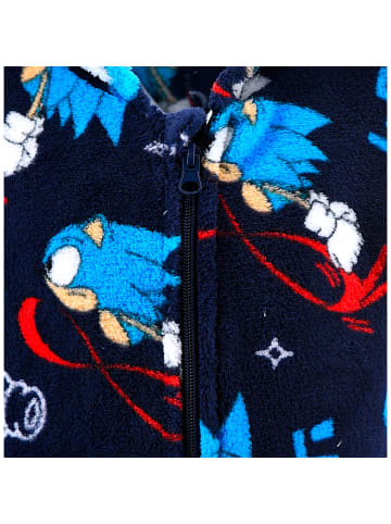 Sonic Overall Fleece Schlafanzug Sonic The Hedgehog in Dunkelblau