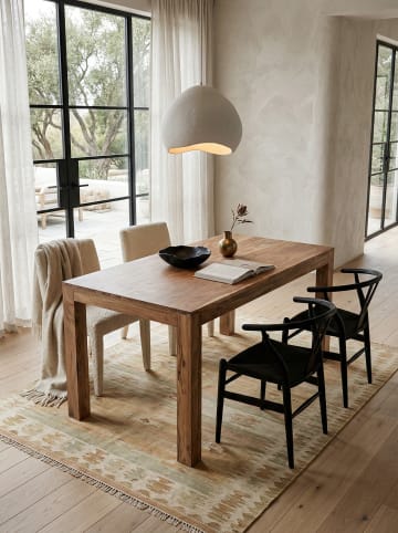 KADIMA DESIGN Esstisch Massivholz Akazie, Handgefertigt, Holztisch, Esszimmer in Beige