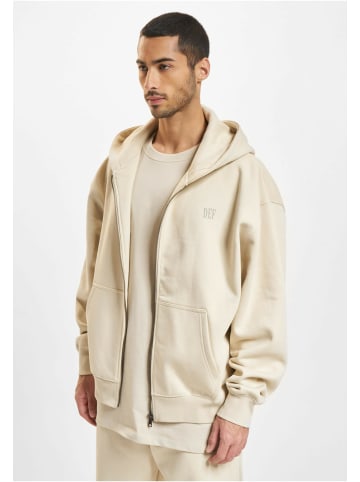 DEF DEF DEF Boy Zip Hoodie in sand/white