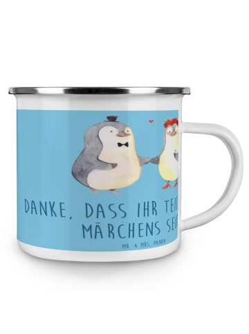 Mr. & Mrs. Panda Teetasse Gastgeschenke Märchen mit Spruch in Sky Blue