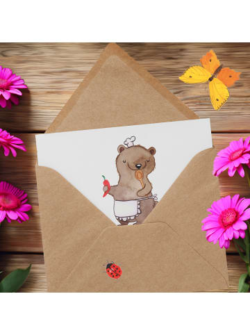 Mr. & Mrs. Panda Geschenkgutschein Kochkurs Geheimnisse mit Spruch in Weiß