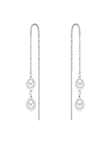 Valero Pearls Perlen-Ohrhänger aus Sterling Silber mit Süßwasser-Zuchtperle in silber