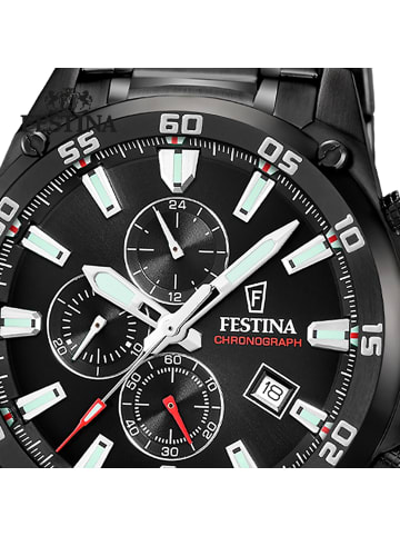 Festina Chronograph-Armbanduhr Festina Timeless Chronograph schwarz extra groß ca. 47mm