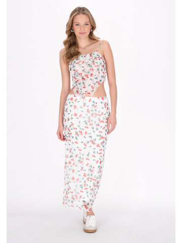 myMo Women Top in white multicolor