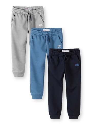 Minoti 3-er Pack Jogger Pants 29FLEECE203 in Blau