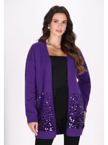 faina Damen Cardigan in Pflaume