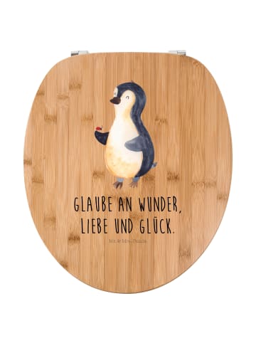 Mr. & Mrs. Panda Toilettensitz Pinguin Marienkäfer mit Spruch in Braun