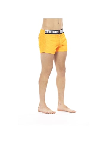 Bikkembergs Orange Schwarz Polyamid Herren Badeanzug