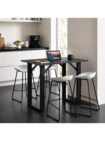 VCM  Holz Bartisch Stehtisch Tisch Tresen Xona 138x80 cm in Schwarz / Anthrazit
