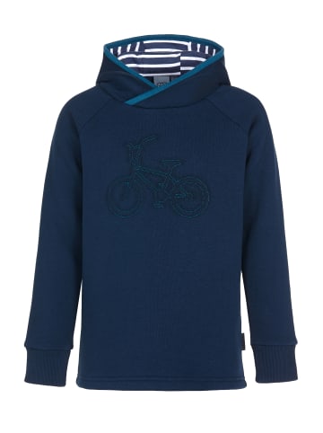 elkline Hoodie Radstreifen Print in blueshadow