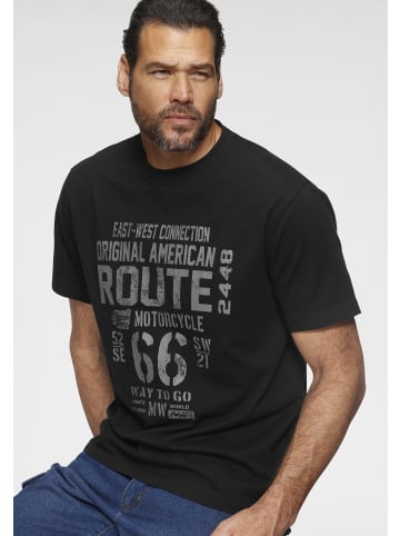 Man's World Rundhalsshirt in schwarz