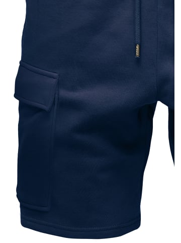 Humy Sweat Bermuda Shorts Casual mit Cargo-Taschen A&S in Navy