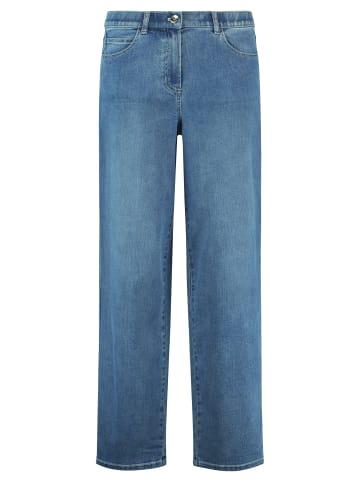 SAMOON Hose Jeans lang in Bleached Blue Denim