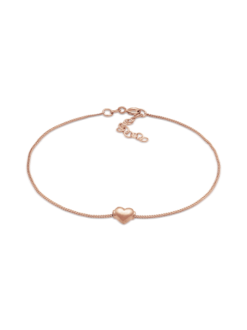 Elli Fußschmuck 925 Sterling Silber Herz in Rosegold