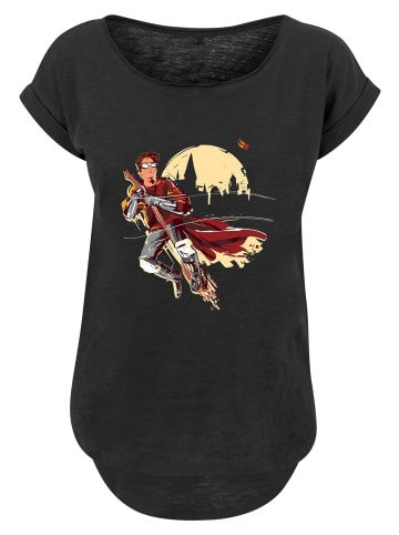 F4NT4STIC Long Cut T-Shirt Long Cut T-Shirt Harry Potter Quidditch Seeker in schwarz