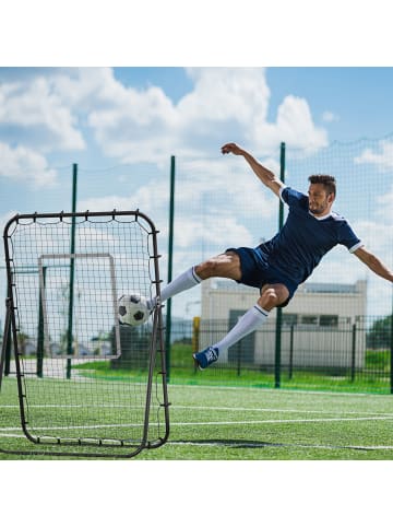 HOMCOM Fußball Rebounder,123L x 73B x 178,5H cm,Schwarz