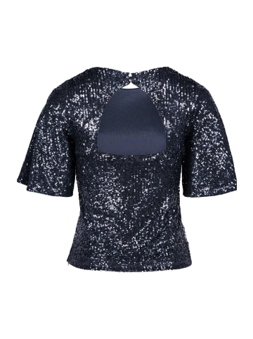 Vera Mont Pailletten-Bluse mit Flügelärmeln in Night Sky