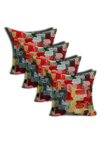 Linke Licardo Kissenhülle Bunte Kunst 50x50 cm 4er-Set in bunt