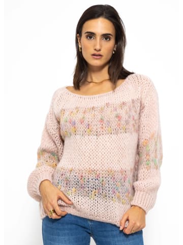 SASSYCLASSY Oversize Strick-Pullover in Rosa