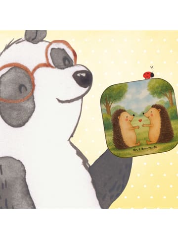 Mr. & Mrs. Panda Untersetzer für Gläser Igel Liebe Design ohne S... in Weiß