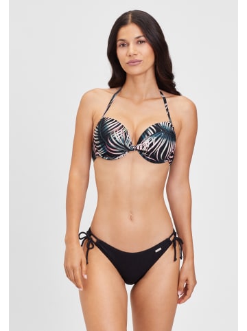 LASCANA Push-Up-Bikini-Top in schwarz-bedruckt