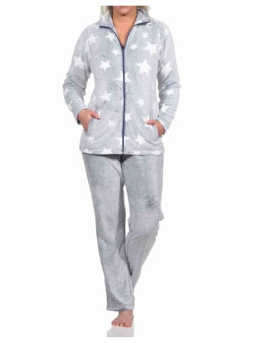 NORMANN Hausanzug Sterne Coralfleece - 76704 in blau