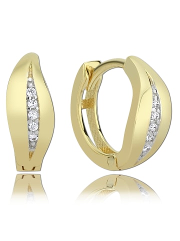 BALIA Ohrringe Gold 333 Gelbgold - 8 Karat Blatt Creolen