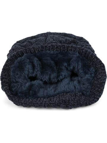 styleBREAKER Strick Beanie Mütze in Midnight-Blue / Dunkelblau