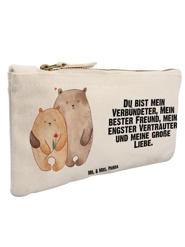 Mr. & Mrs. Panda Federtasche Bären Liebe mit Spruch in Weiß