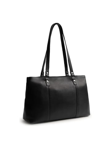 The Chesterfield Brand Alverino Schultertasche Leder 38 cm Laptopfach black