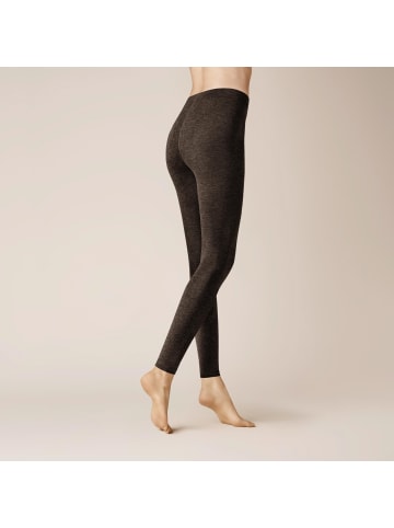 Kunert Strickstrumpfleggings Liz ohne Gummifäden in Brown-mel.