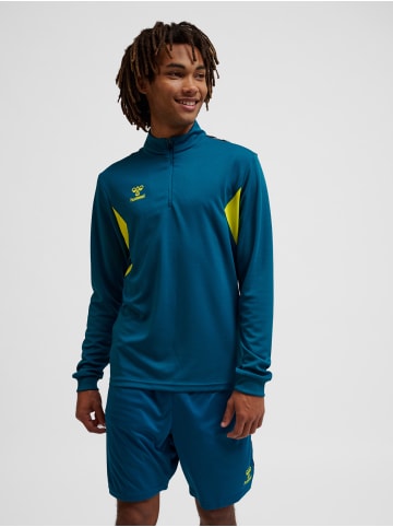 Hummel Halbreißverschluss Sweatshirt Hmlauthentic Multisport Herren in BLUE CORAL/SULPHUR SPRING