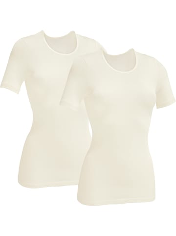 Erwin Müller Unterhemd, 1/2-Arm 2er-Pack in creme