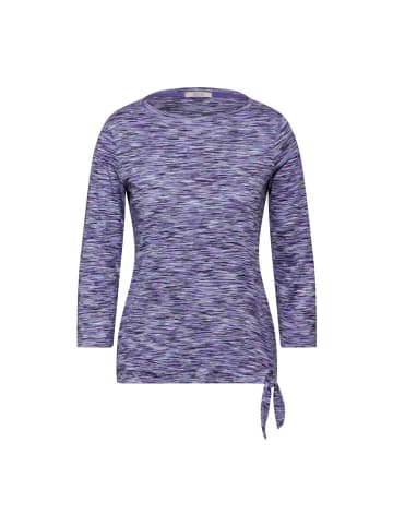 Cecil Langarmshirt in multi charcoal grey melange