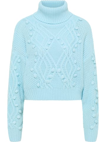 IZIA Damen Strick Rollkragenpullover in Hellblau