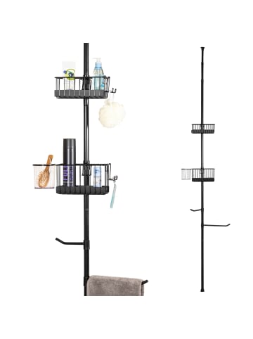 bremermann Teleskop-Badregalmax. 290 cm schwarz