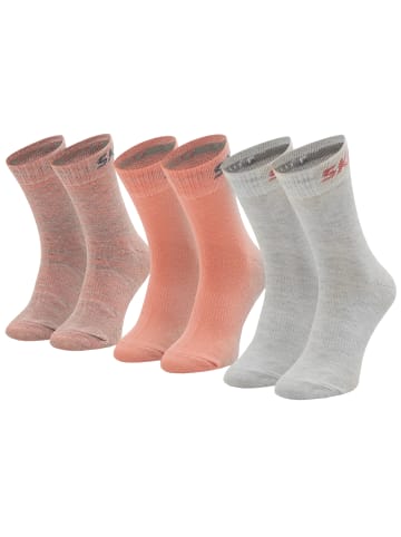 Skechers Skechers 3PPK Wm Mesh Ventilation Socks in Rosa