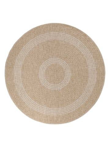 KADIMA DESIGN Teppich Outdoor Flachgewebe Vintage Polypropylen Balkon in Beige