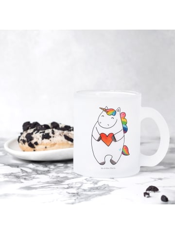 Mr. & Mrs. Panda Teetasse Einhorn Herz ohne Spruch in Transparent