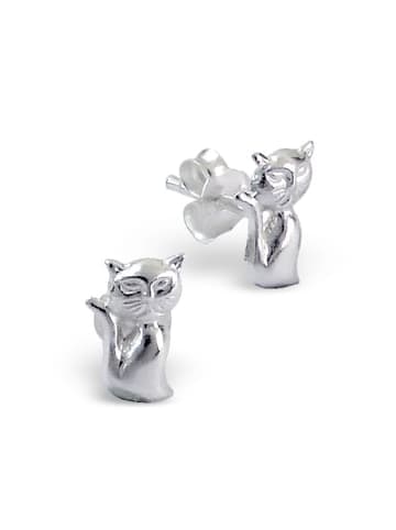 schmuck23 Silber Ohrringe 925 Katze 0,7 cm x 0,8 cm